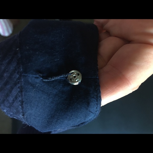 Beautiful JCrew silk and cotton  navy top! - Picture 10 of 10